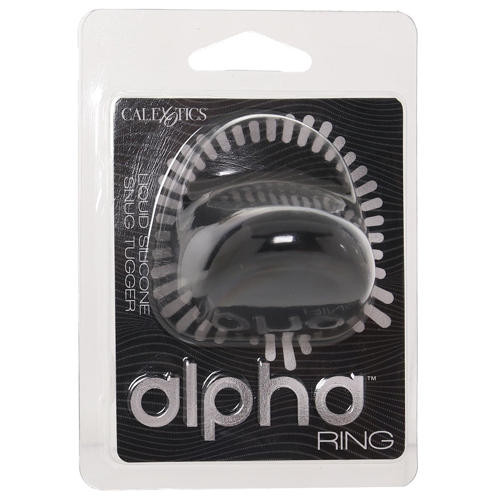 Alpha Ring Liquid Silicone Snug Tugger in Black Cock Rings - Tophatter Daily Deals