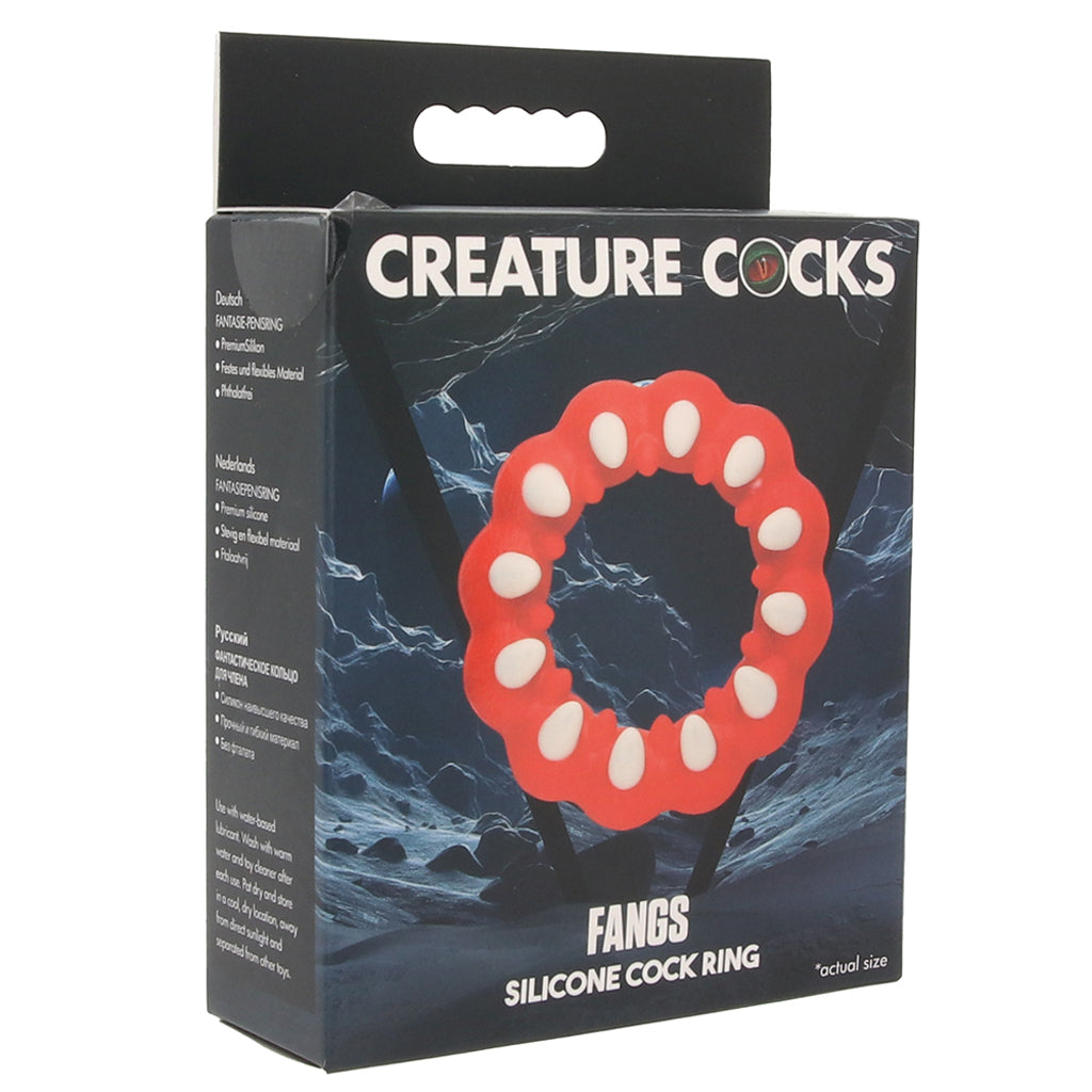 Creature Cocks Fangs Silicone Cock Ring - Tophatter's Adult Sex Toys Online Cock Rings - Tophatter Daily Deals