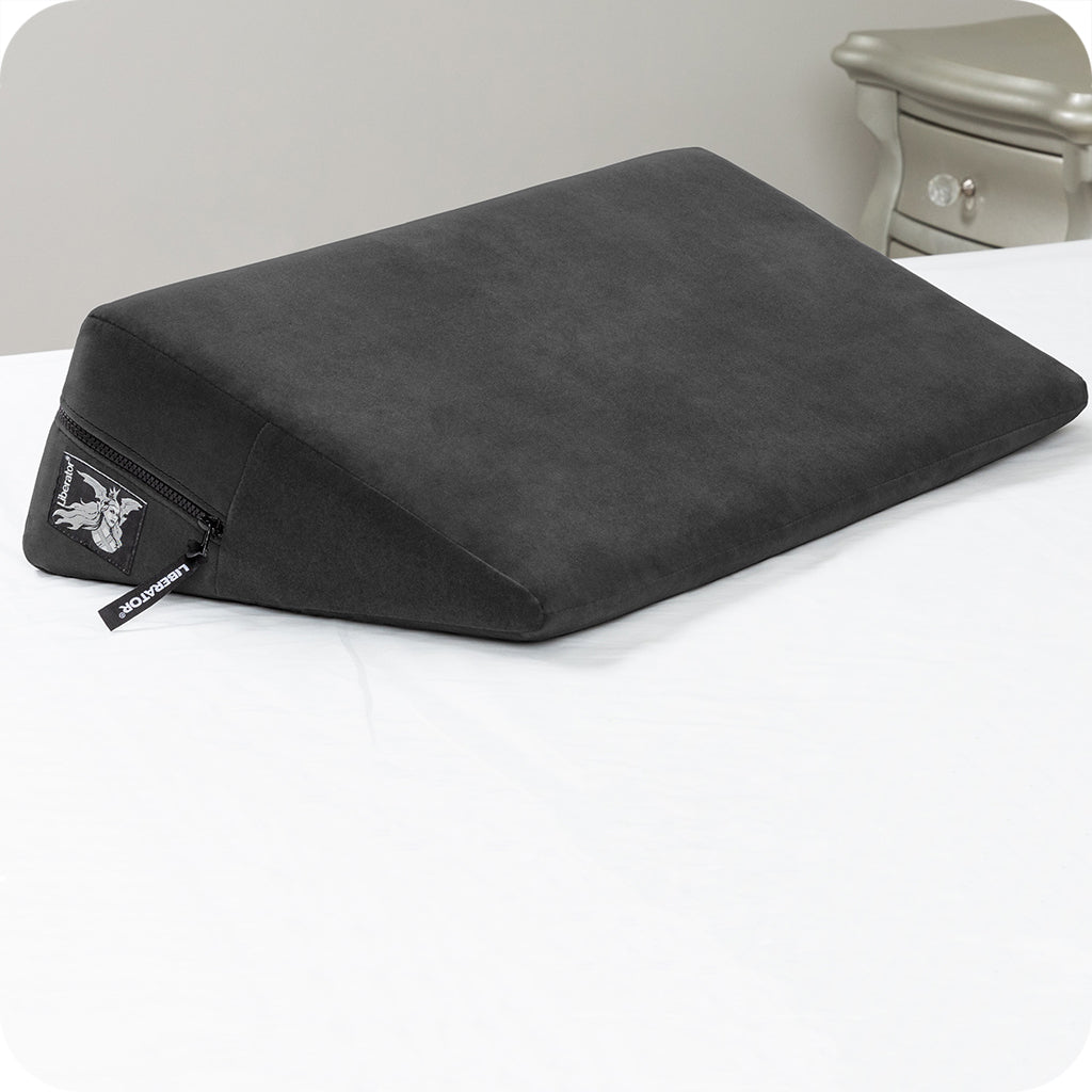 Wedge Sex Pillow in Velvet Black Sex Furniture > Sex Machine - Tophatter Daily Deals