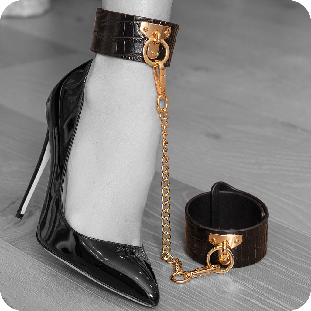 Ouch! Rome Collection Leg Cuffs Bondage and Fetish > Wrist and Ankle Cuffs - Tophatter Daily Deals