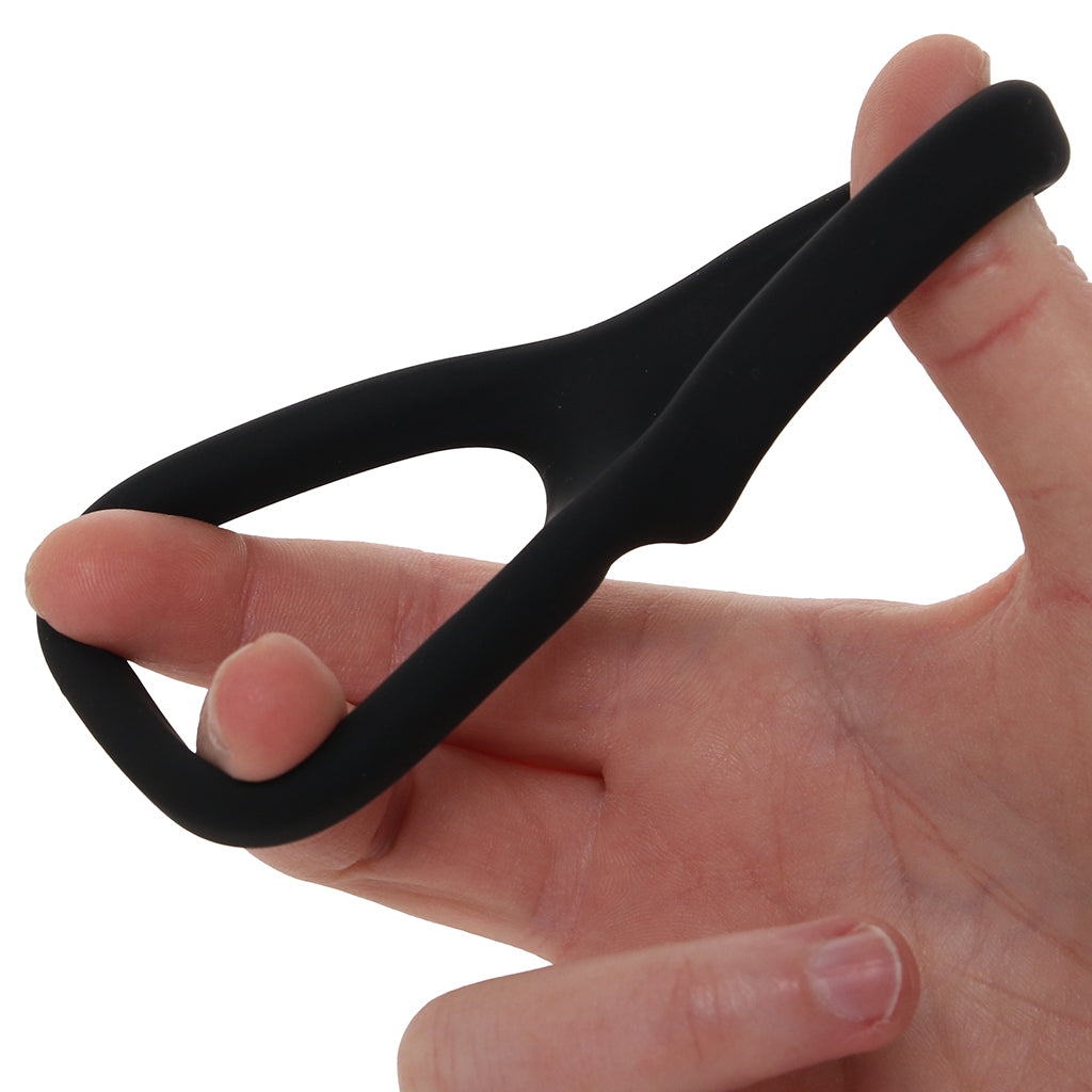 Alpha Ring Liquid Silicone Snug Tugger in Black Cock Rings - Tophatter Daily Deals