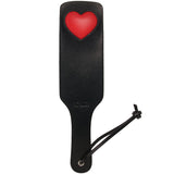 Black Leather Red Heart Paddle Bondage and Fetish > Whips and Crops - Tophatter Daily Deals