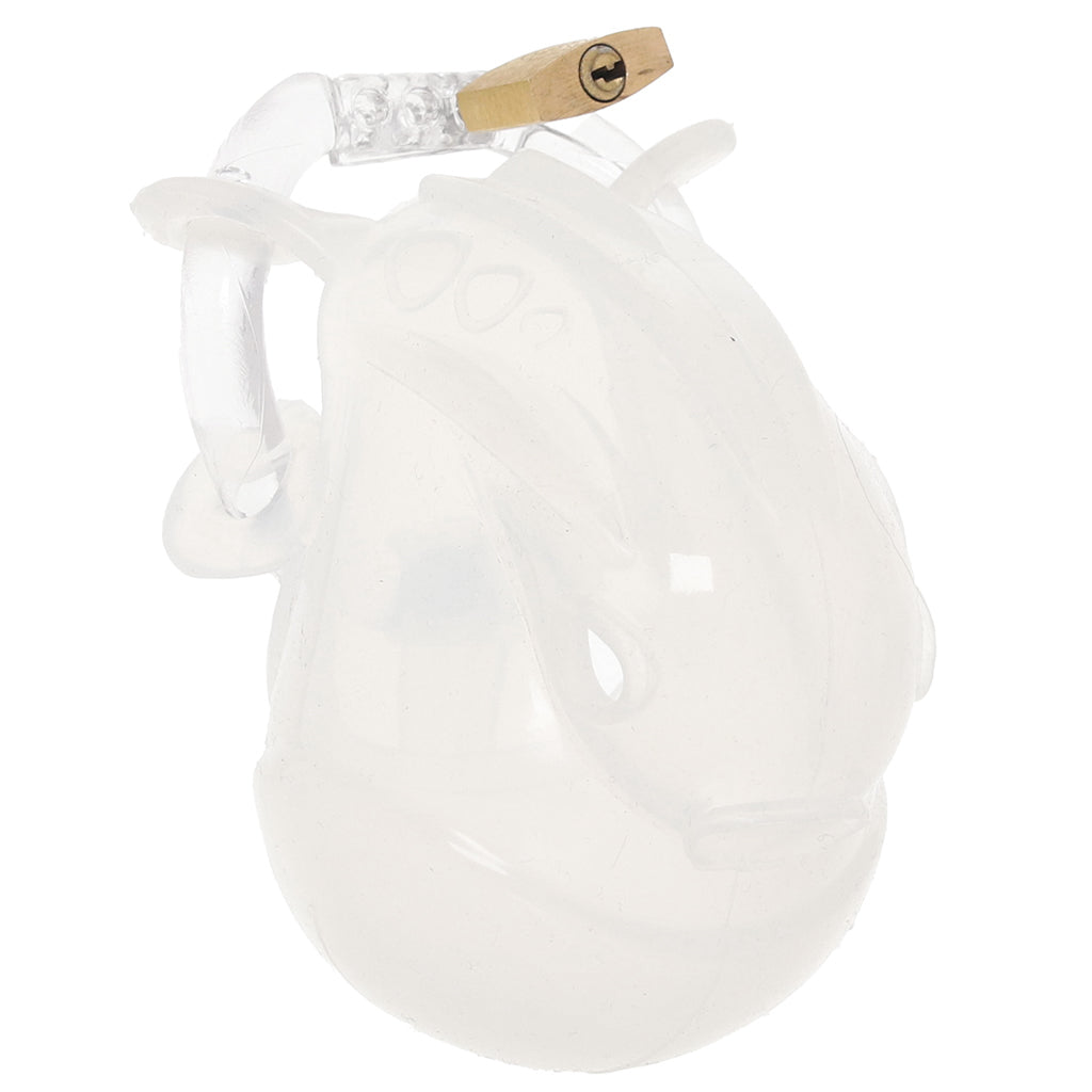 Blueline Full Restraint Silicone Chastity Device in Frosted Bondage and Fetish > Cock and Ball Devices - Tophatter Daily Deals