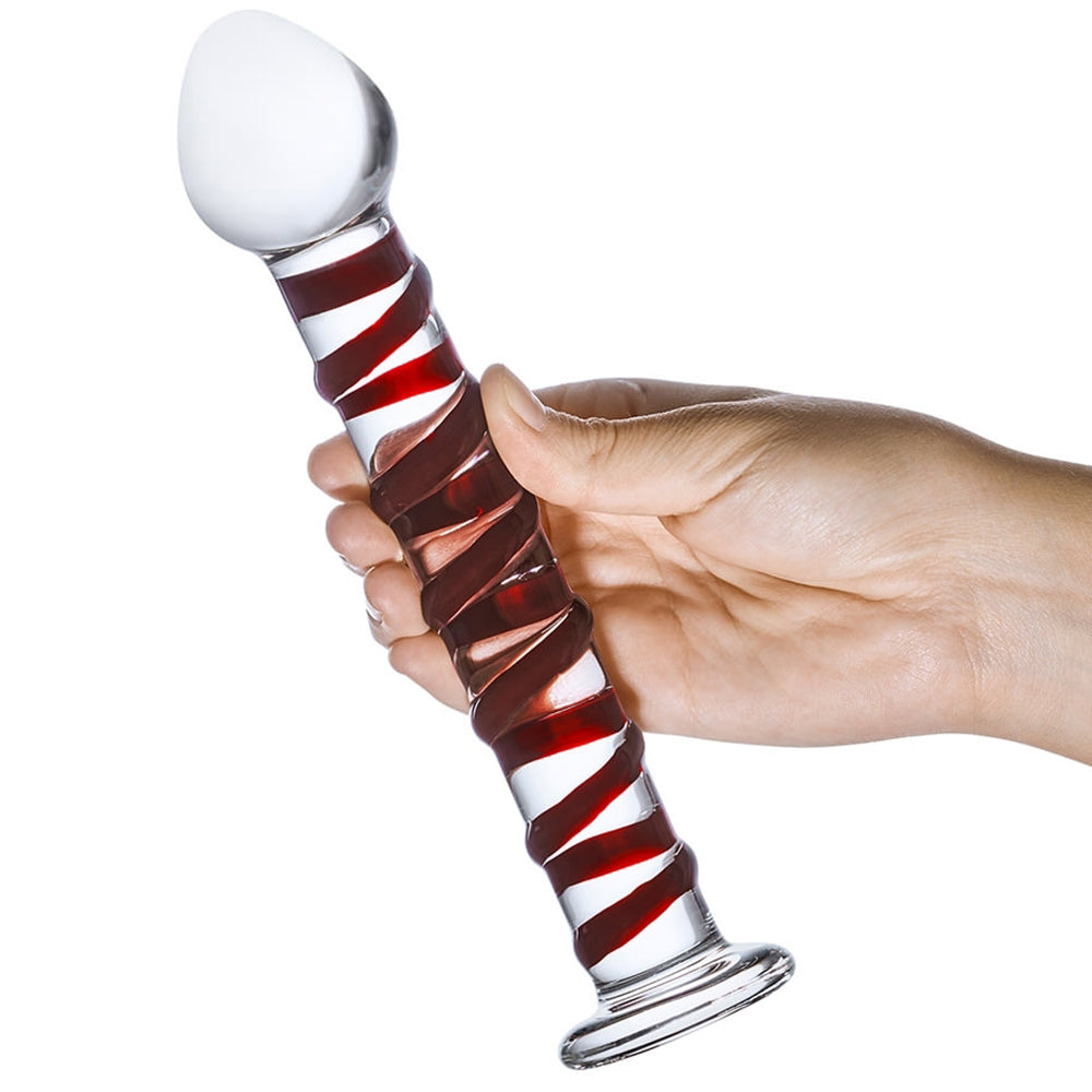 gläs 8 Inch Mr. Swirly Dildo - Tophatter's Adult Sex Toys Online Dildo Sex Toys > G-Spot Dildos - Tophatter Daily Deals