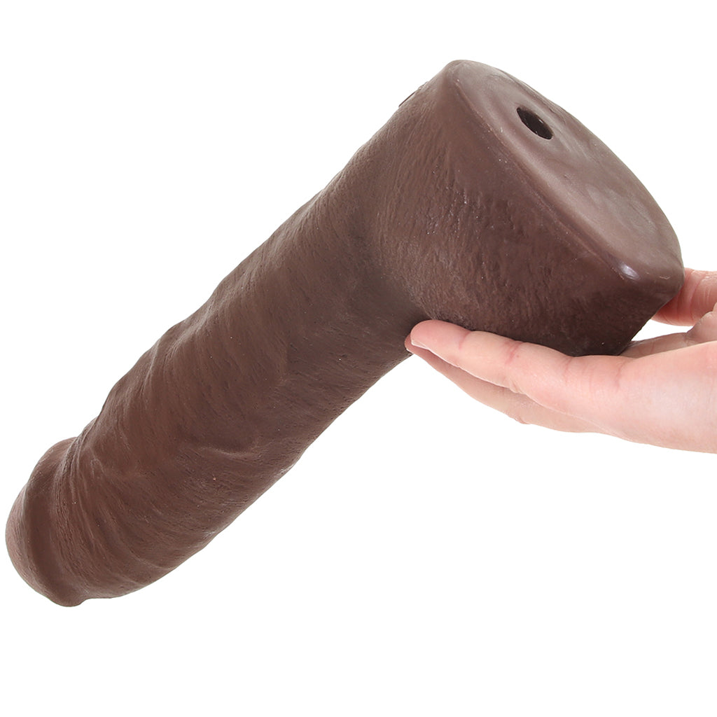 The Realistic 9 Inch Cock with Balls in Chocolate - Tophatter's Adult Sex Toys Online Dildo Sex Toys > Realistic Dildos - Tophatter Daily Deals