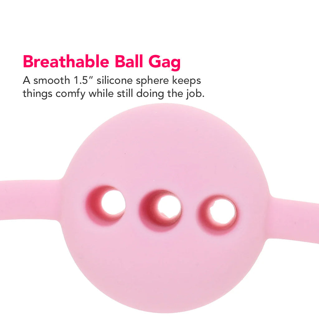 Ouch! Paris Collection Silicone Ball Gag in Pink Bondage and Fetish > Ball Gags & Mouth Restraints - Tophatter Daily Deals