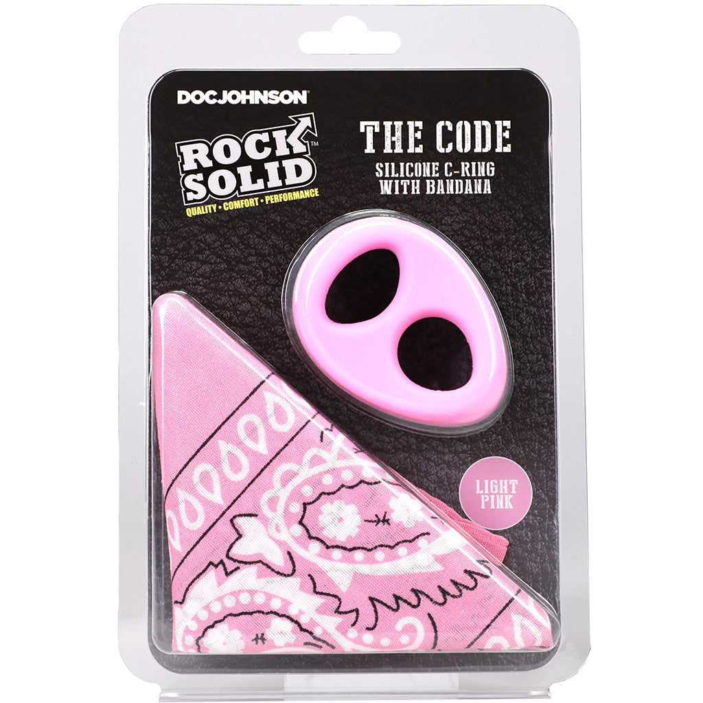 Rock Solid The Code C-Ring and Bandana Set in Pink Cock Rings - Tophatter Daily Deals