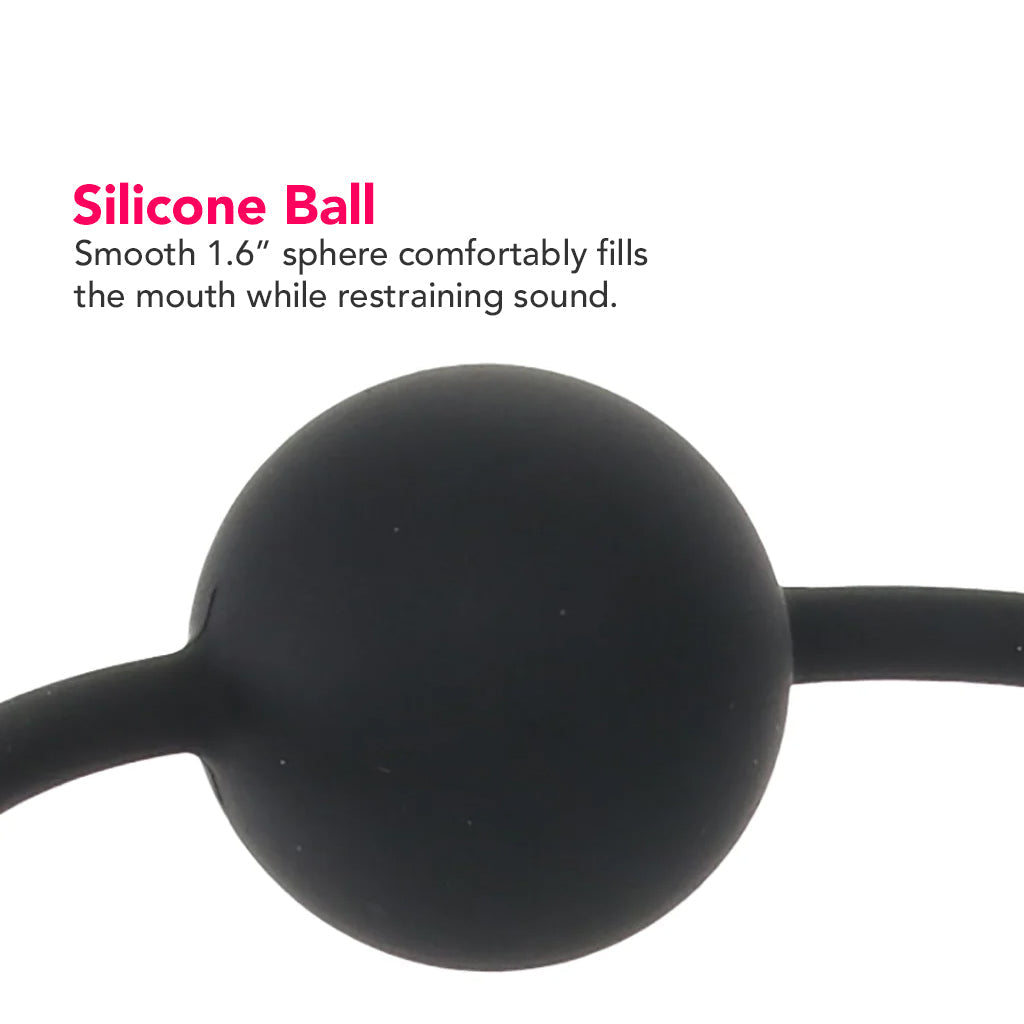 Ouch! Silicone Ball Gag in Black Bondage and Fetish > Ball Gags & Mouth Restraints - Tophatter Daily Deals