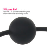 Ouch! Silicone Ball Gag in Black Bondage and Fetish > Ball Gags & Mouth Restraints - Tophatter Daily Deals