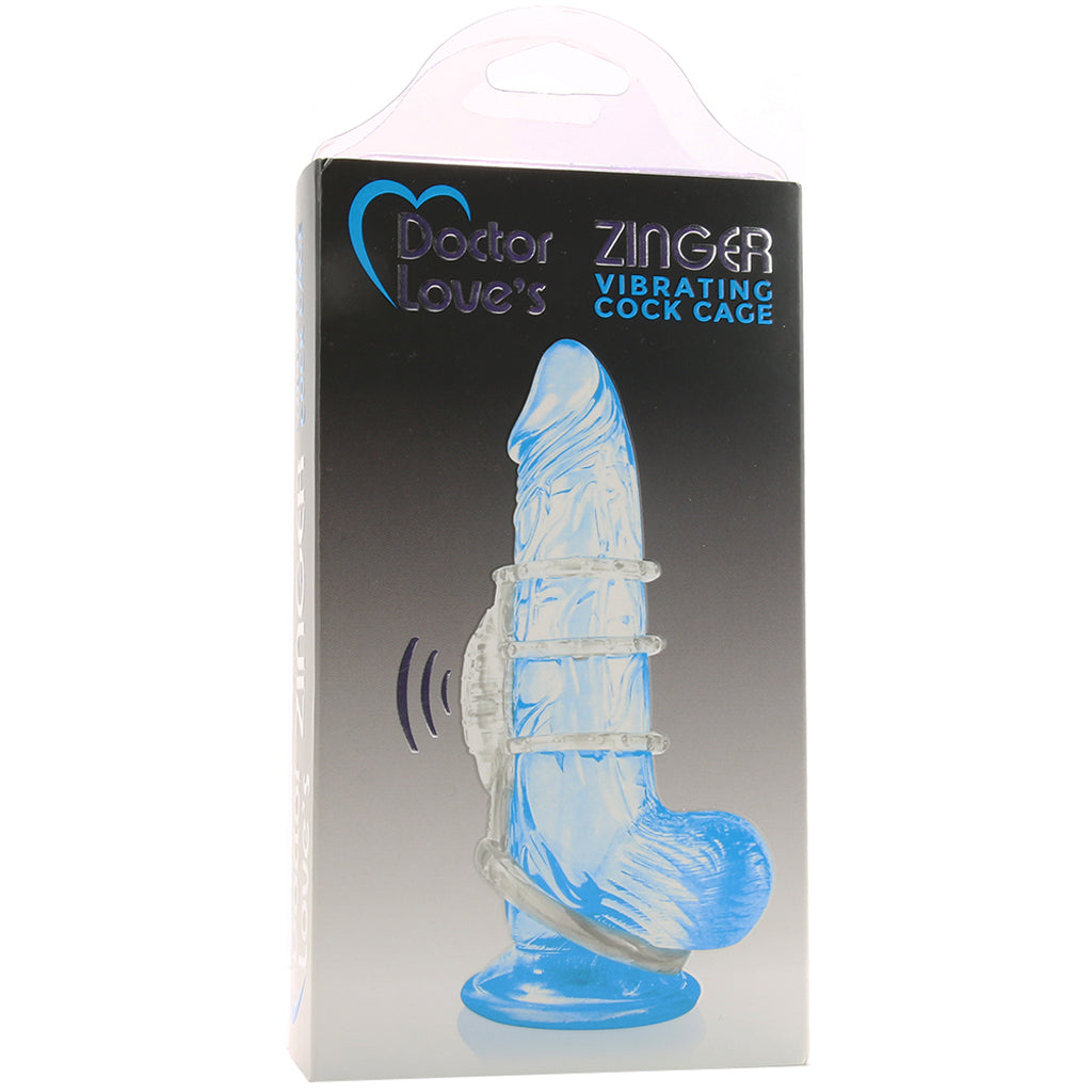 Dr. Love's Zinger Vibrating Cock Cage in Clear Bondage and Fetish > Cock and Ball Devices - Tophatter Daily Deals