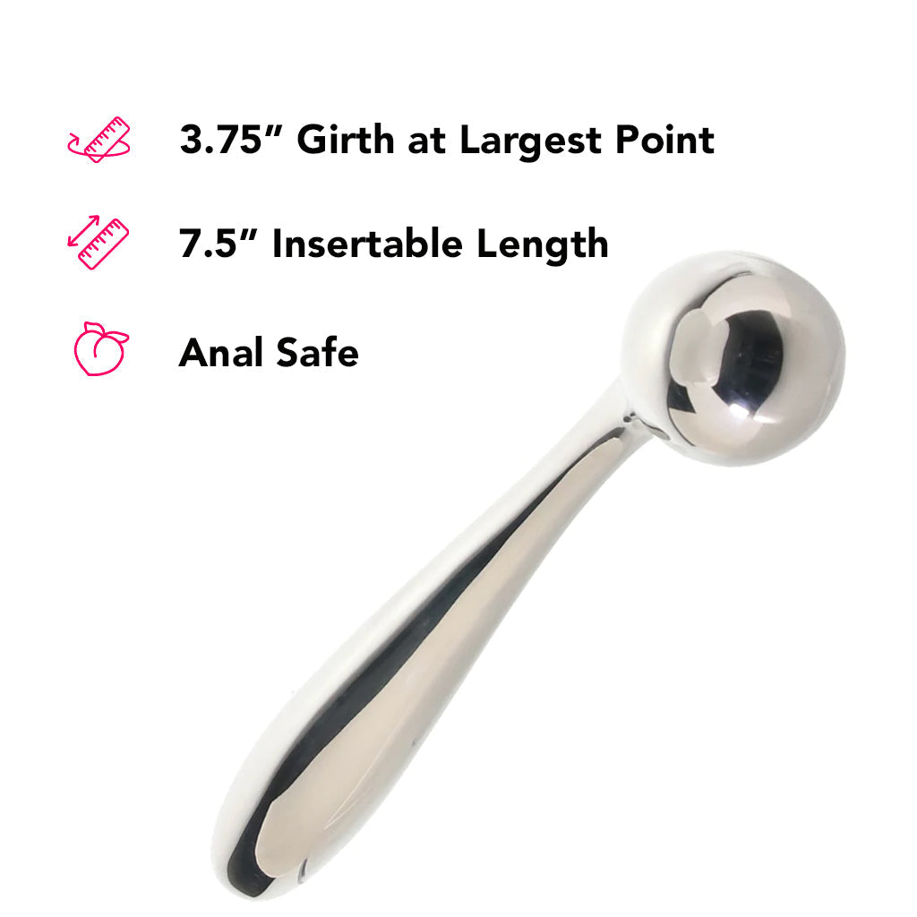PinkCherry 8.5 Inch Stainless Steel Wand G-Spot Dildo - Tophatter's Adult Sex Toys Online Dildo Sex Toys > G-Spot Dildos - Tophatter Daily Deals