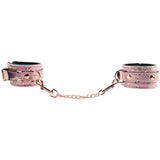 Locking Leather Wrist Restraint Cuffs in Pink Snake Print - Tophatter's Adult Products Bondage and Fetish > Wrist and Ankle Cuffs - Tophatter Daily Deals