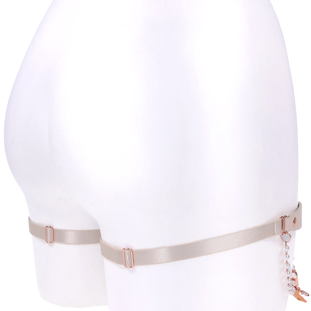 S&M Peaches 'n CreaMe Pearl Garters - Tophatter's Adult Sex Toys Online Bondage and Fetish > Tools & Accessories - Tophatter Daily Deals