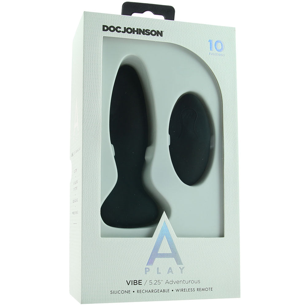 A-Play Adventurous Vibrating Remote Butt Plug in Black - Tophatter's Adult Products Anal Sex Toys > Butt Plugs - Tophatter Daily Deals