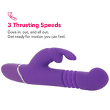 PinkCherry Thrusting Rabbit Vibe in Purple Vibrators > Rabbit Vibrators - Tophatter Daily Deals