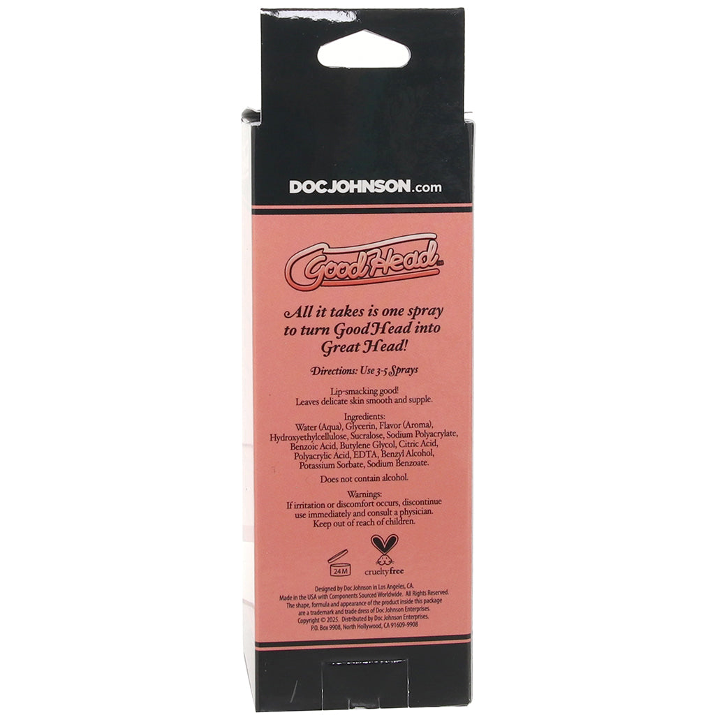 GoodHead Juicy Mouth Spray 2oz/59ml in Peach Bellini Lubes and Lotions > Flavored Sex Lubes - Tophatter Daily Deals