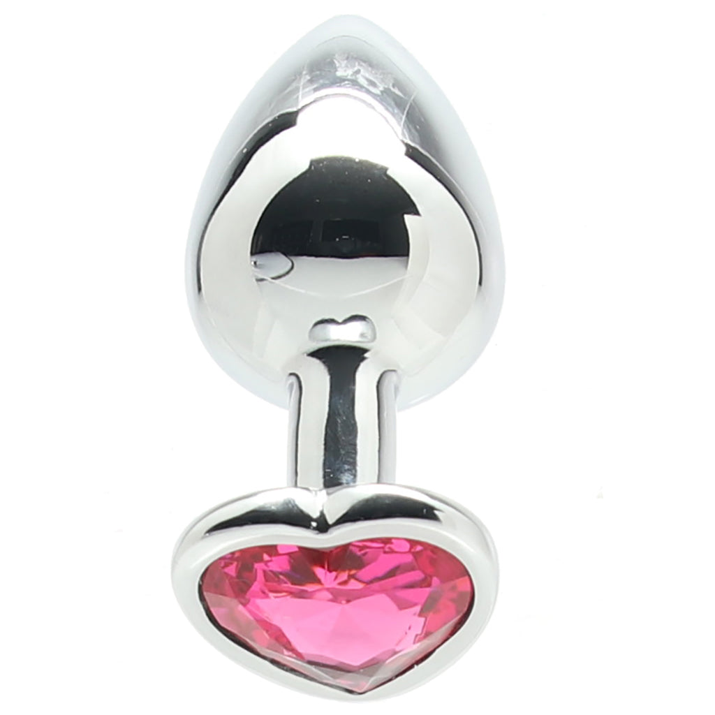 Ouch! Pink Heart Gem Plug in Medium - Tophatter's Adult Products Anal Sex Toys > Butt Plugs - Tophatter Daily Deals