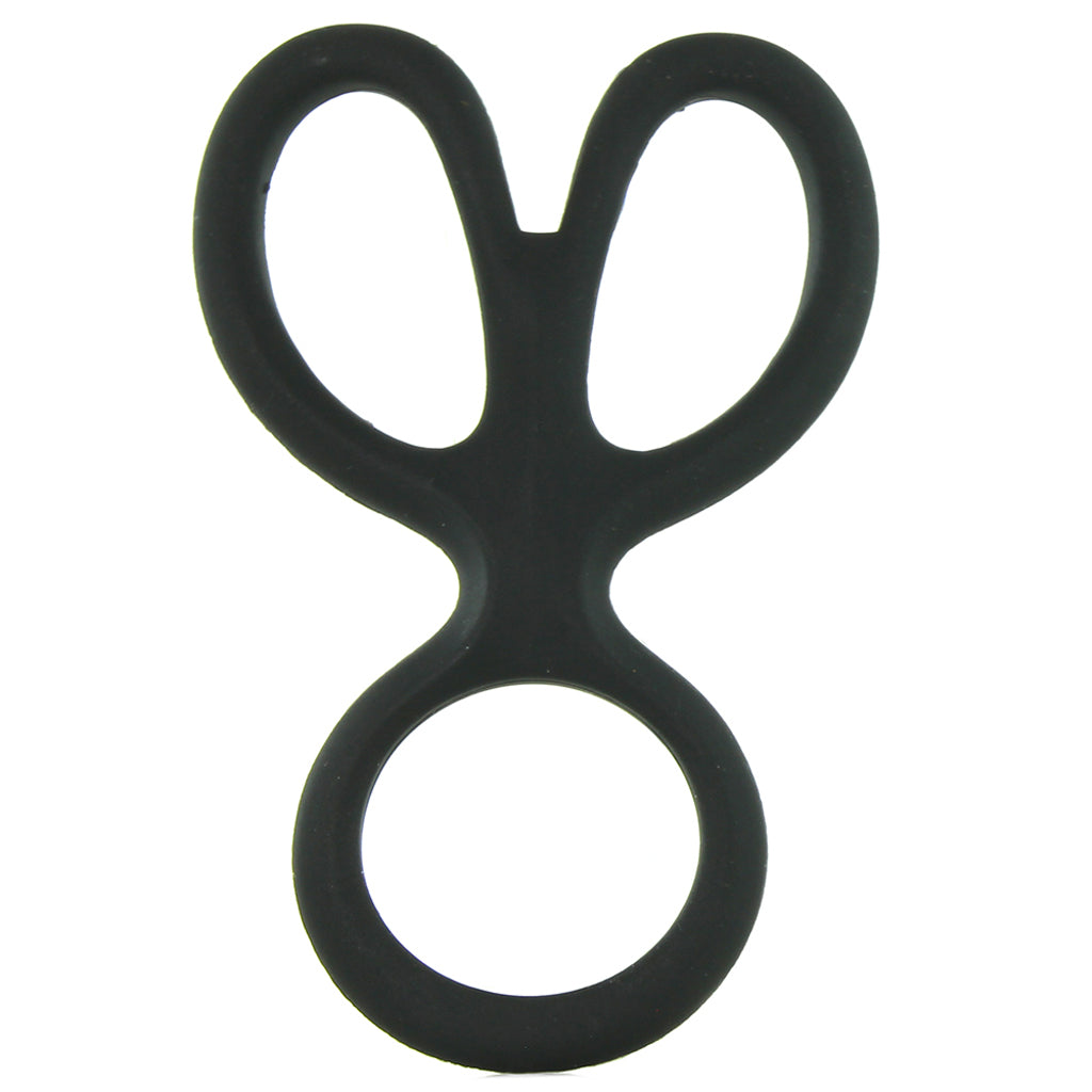 Silicone Ball Spreader in Black - Tophatter's Adult Products Bondage and Fetish > Cock and Ball Devices - Tophatter Daily Deals