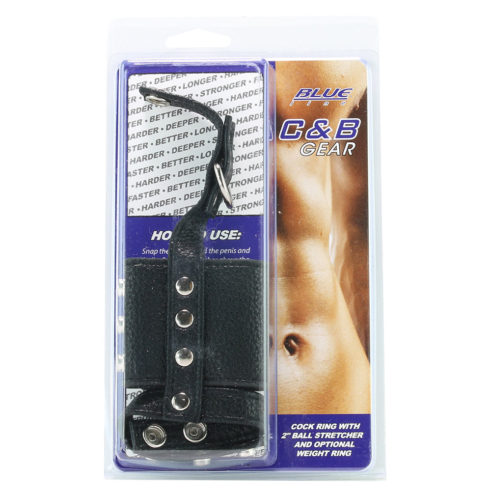 Blue Line Cock Ring with 2 Inch Ball Stretcher & Weight Rin - Tophatter's Adult Sex Toys Online Bondage and Fetish > Cock and Ball Devices - Tophatter Daily Deals