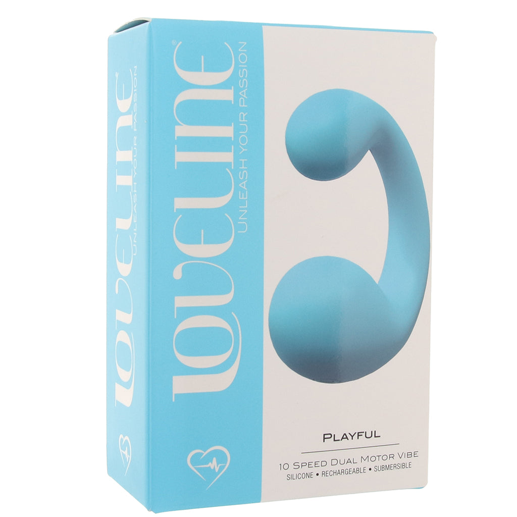 Loveline Playful Dual Motor Vibe in Blue Vibrators > G-Spot Vibrators - Tophatter Daily Deals