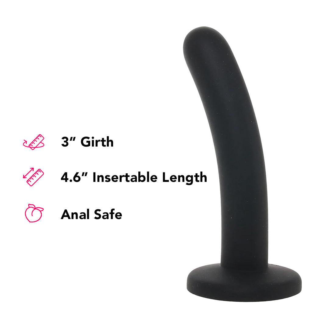 PinkCherry Premium 6 Inch Black Silicone Slim Anal Dildo - Tophatter's Adult Sex Toys Online Dildo Sex Toys > Anal Dildos - Tophatter Daily Deals