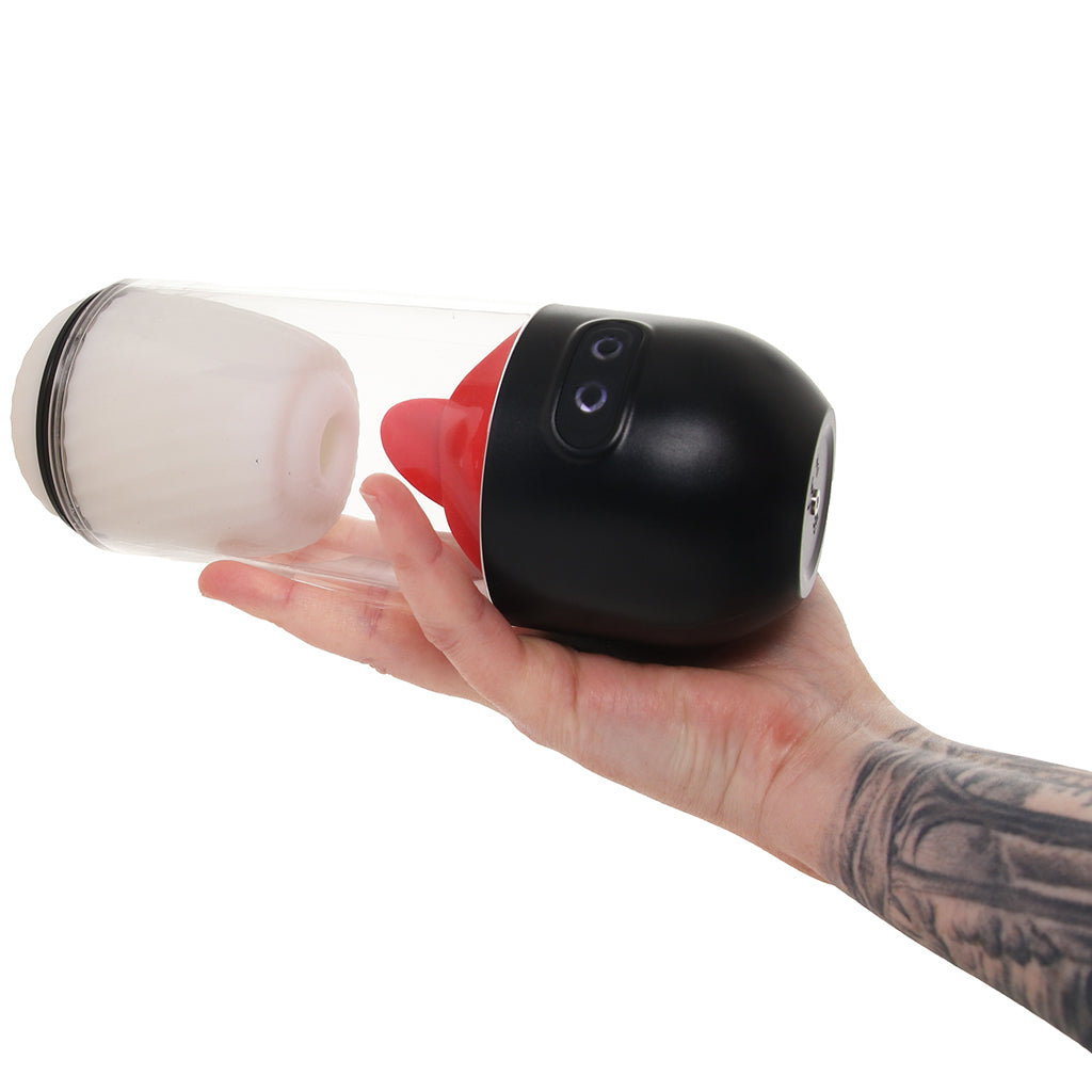 Delite Realistic Masturbator with Tongue Action - Tophatter's Adult Sex Toys Online Male Masturbators > Self-Contained Strokers - Tophatter Daily Deals