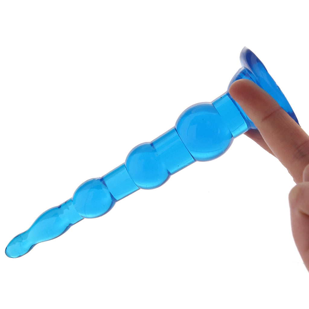 Blue Line 6.75 Inch Anal Beads With Suction Base - Tophatter's Adult Products Anal Sex Toys > Anal Beads - Tophatter Daily Deals