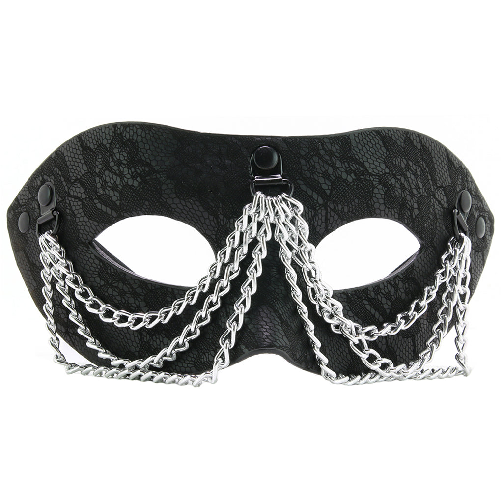 Sincerely Chained Lace Mask in Black Bondage and Fetish > Pleasure Masks and Dress Up Play - Tophatter Daily Deals