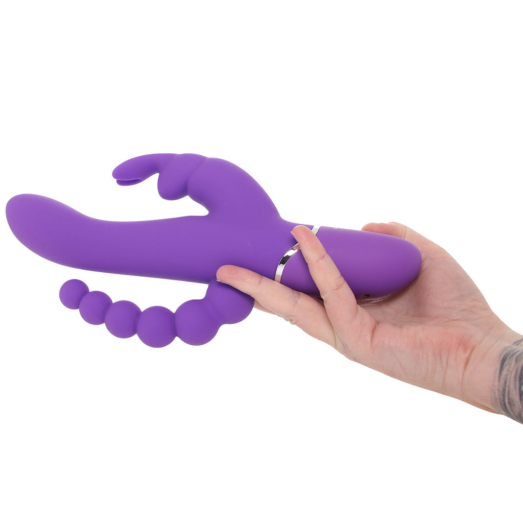 PinkCherry Triple Rabbit Vibe in Purple - Tophatter's Adult Sex Toys Online Vibrators > Rabbit Vibrators - Tophatter Daily Deals