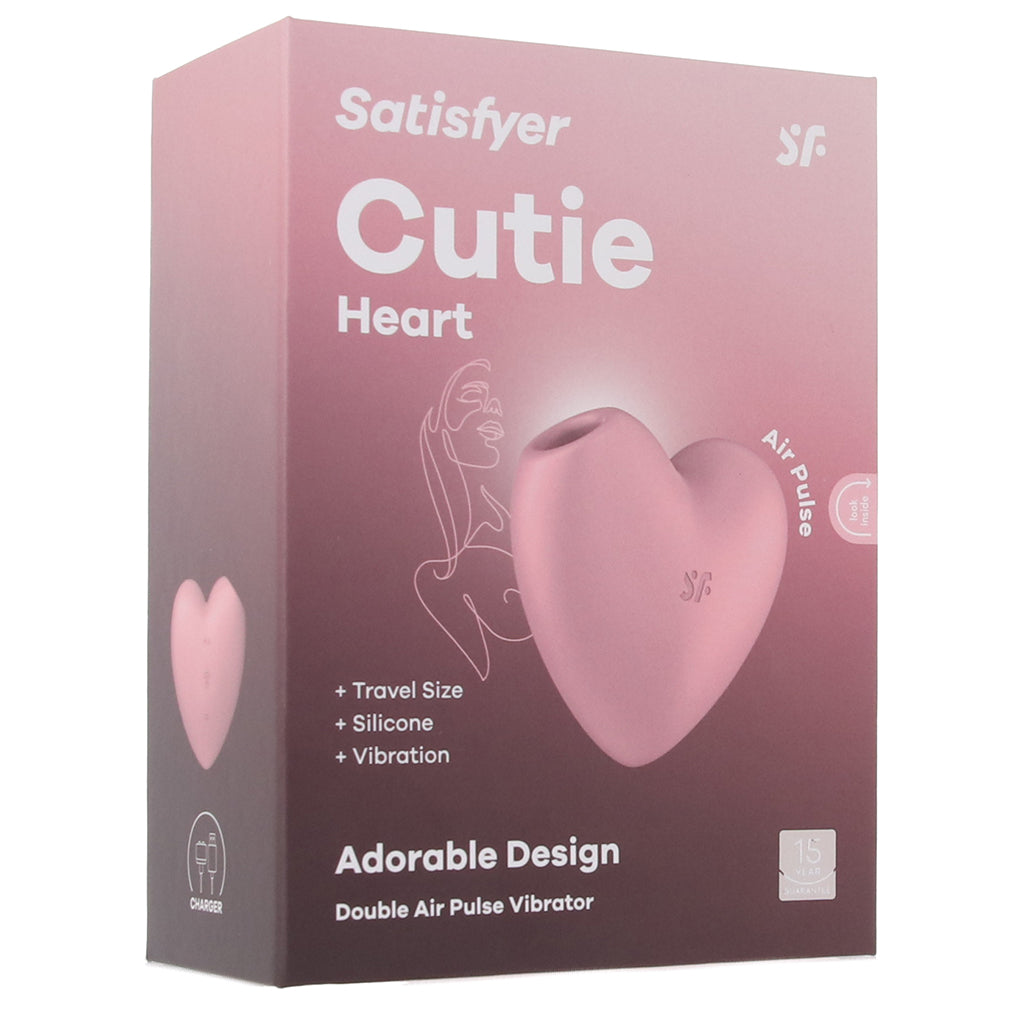 Satisfyer Cutie Heart Air Pulse Stimulator in Light Red Vibrators > Clitoral Stimulators - Tophatter Daily Deals