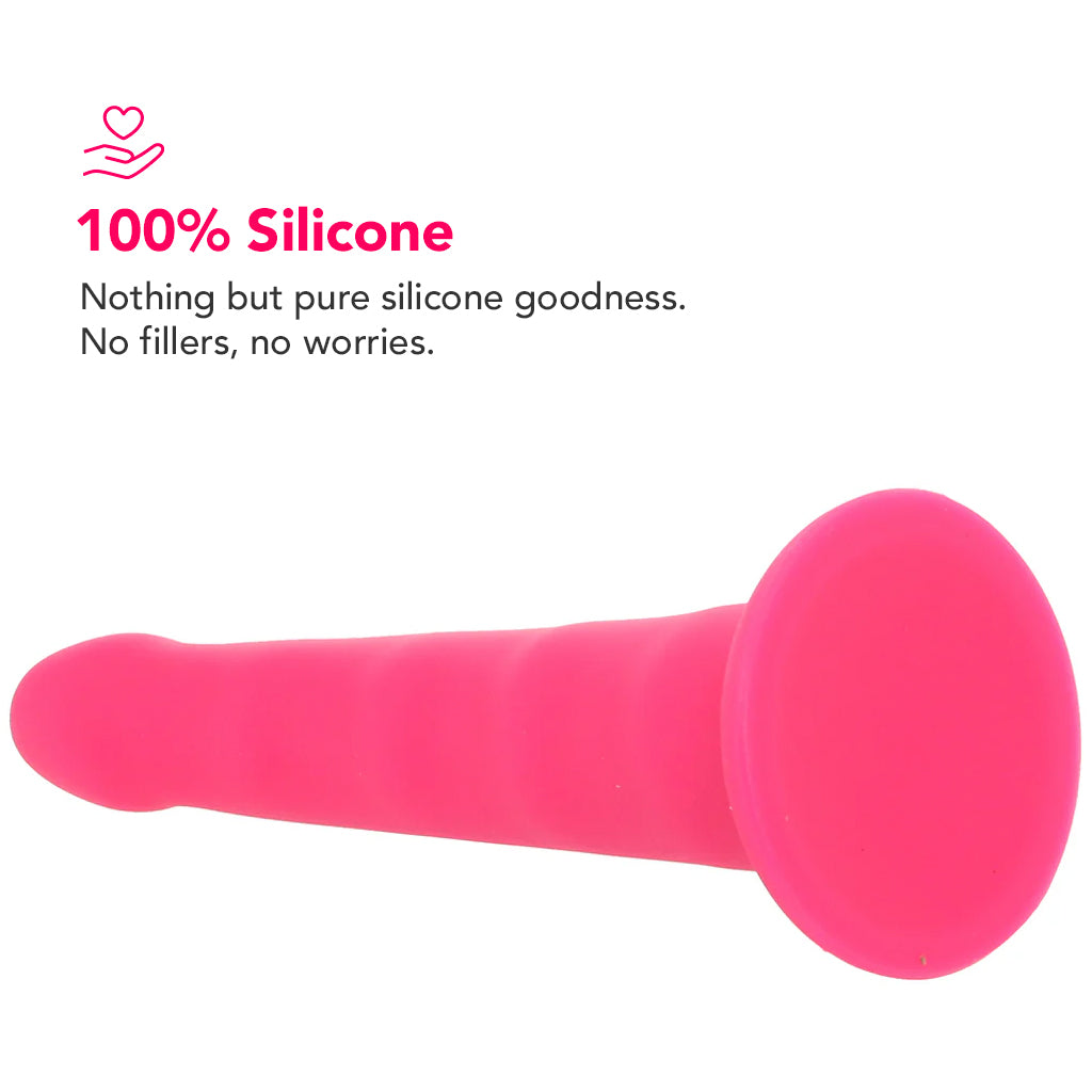 PinkCherry Premium 6.5 Inch Pink Silicone Wavy Dildo Dildo Sex Toys > G-Spot Dildos - Tophatter Daily Deals