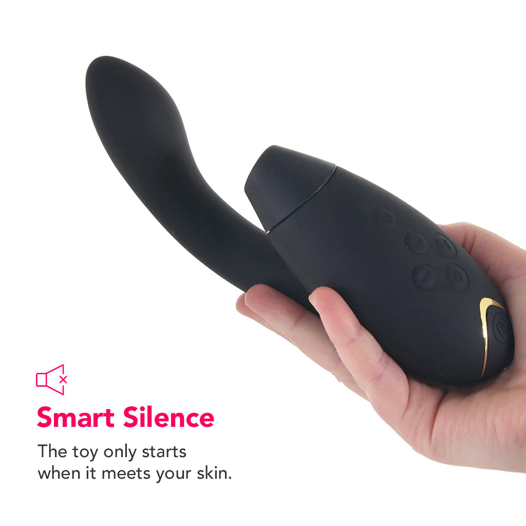 Womanizer Duo 2 Clitoral & G-Spot Stimulator in Black Vibrators > Clitoral Suction & Stimulation - Tophatter Daily Deals