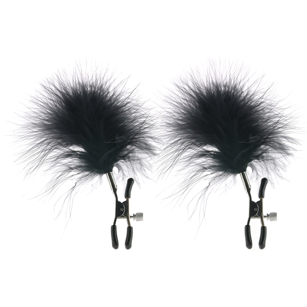 Feathered Nipple Clamps - Tophatter's Adult Products Bondage and Fetish > Nipple Stimulators & Clamps - Tophatter Daily Deals