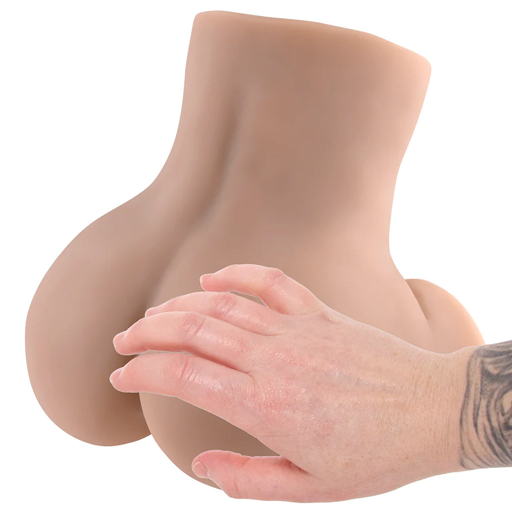 Rear Beauty Sucking & Vibrating Masturbator in Light - Tophatter's Adult Products Male Masturbators > Realistic Butts - Tophatter Daily Deals