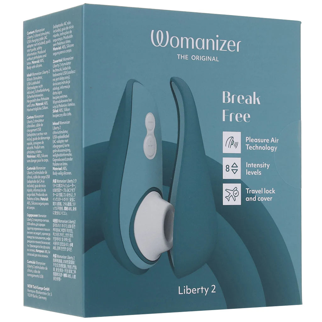Womanizer Liberty 2 Clitoral Stimulator in Dark Petrol Vibrators > Clitoral Stimulators - Tophatter Daily Deals