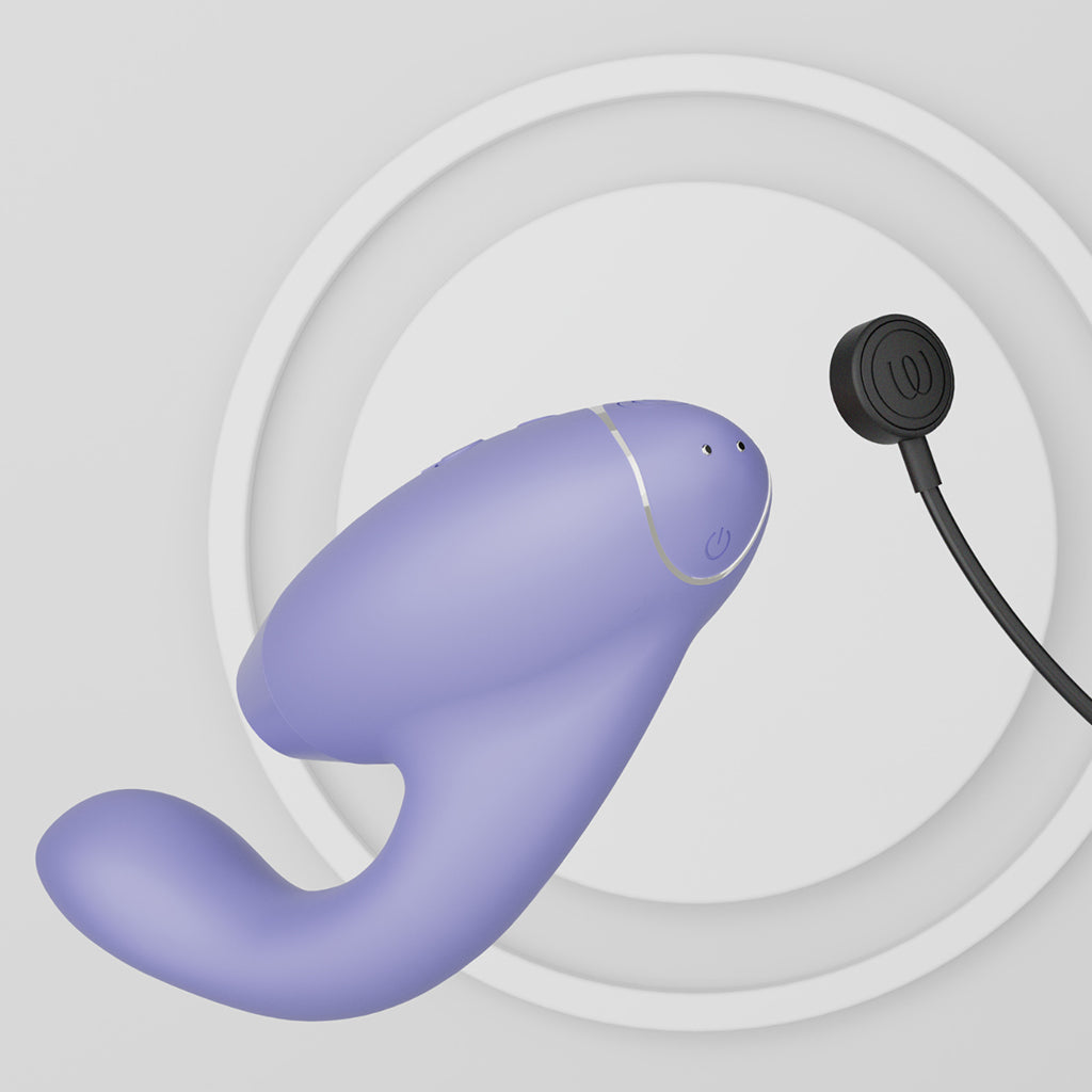 Womanizer Duo 2 Clitoral & G-Spot Stimulator in Lilac Vibrators > Clitoral Suction & Stimulation - Tophatter Daily Deals