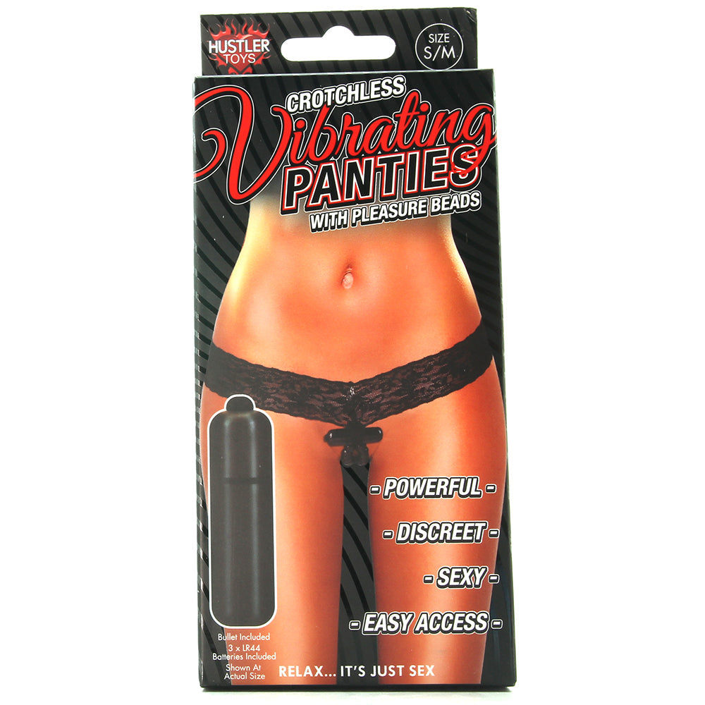 Crotchless Vibrating Panties with Pleasure Beads /M Vibrators > Wearable & Panty Vibrators - Tophatter Daily Deals