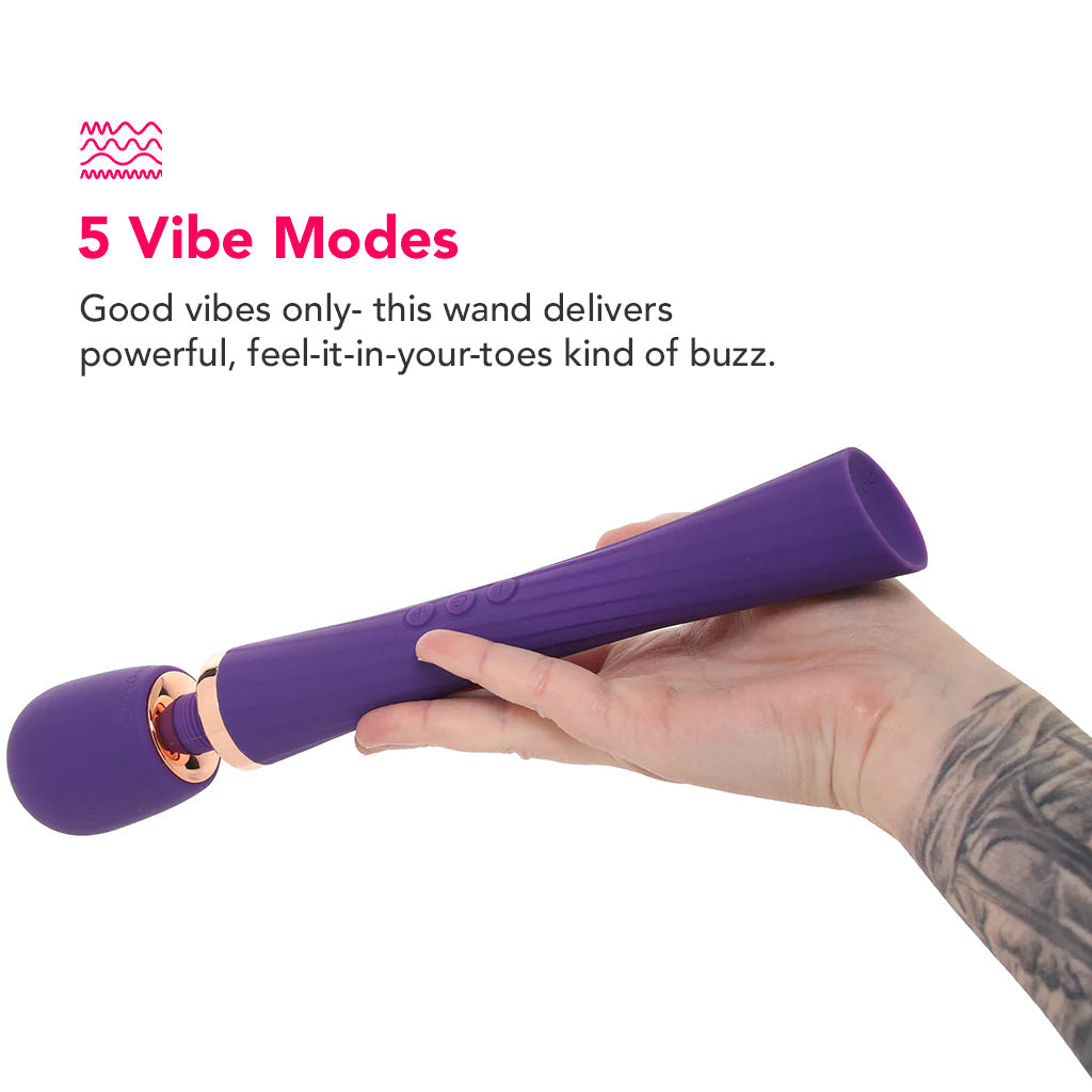PinkCherry Luxury Slim Rechargeable Wand in Purple Vibrators > Wands - Tophatter Daily Deals
