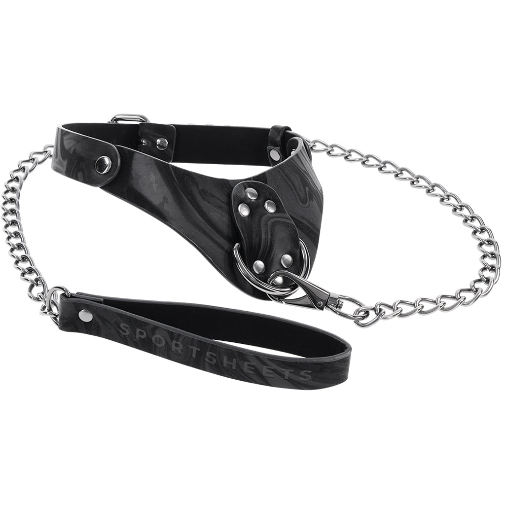 Velvet Noir Collar & Leash - Tophatter's Adult Sex Toys Online Bondage and Fetish > Leashes and Collars - Tophatter Daily Deals