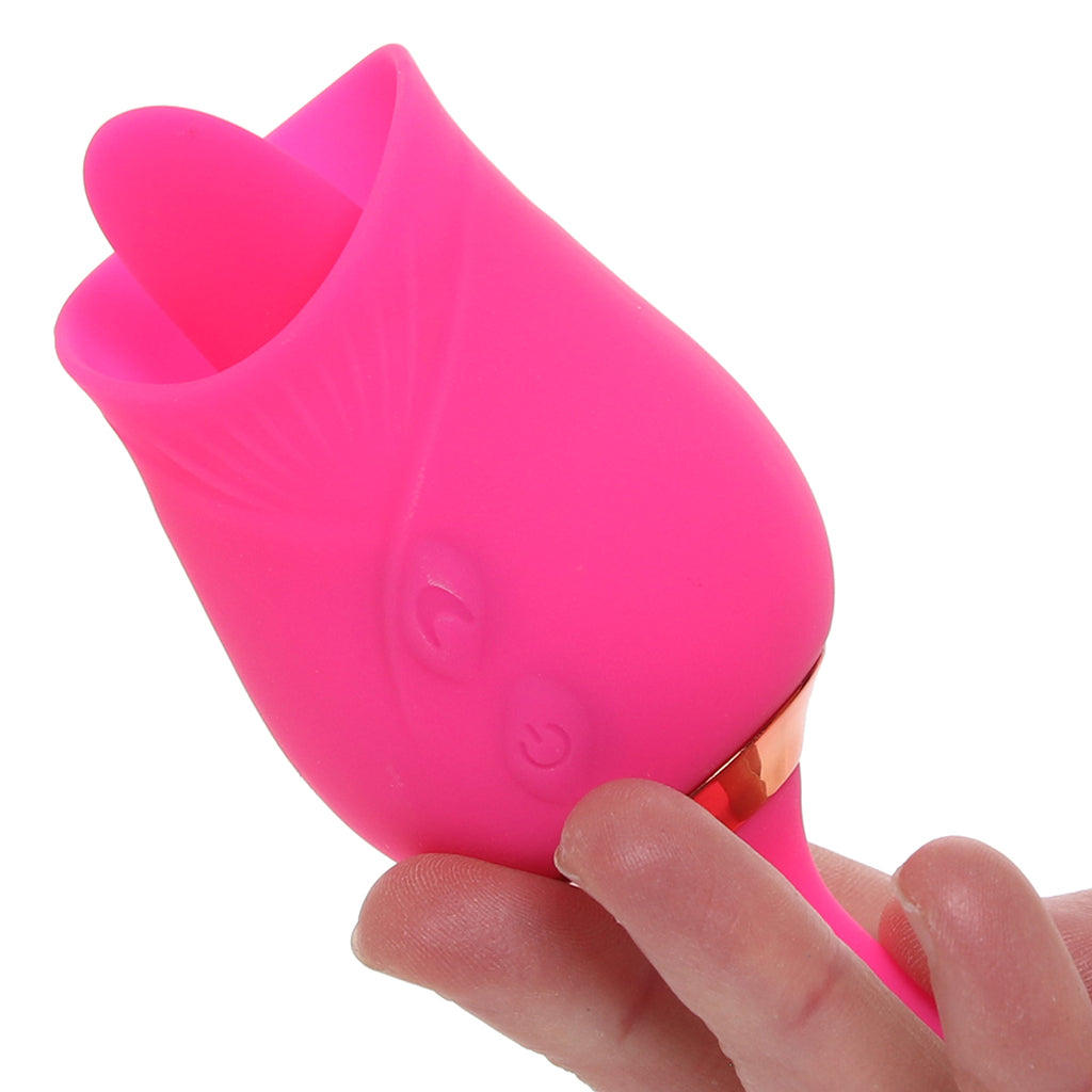 Pink Pussycat Licking Rose Vibe Vibrators > Clitoral Stimulators - Tophatter Daily Deals