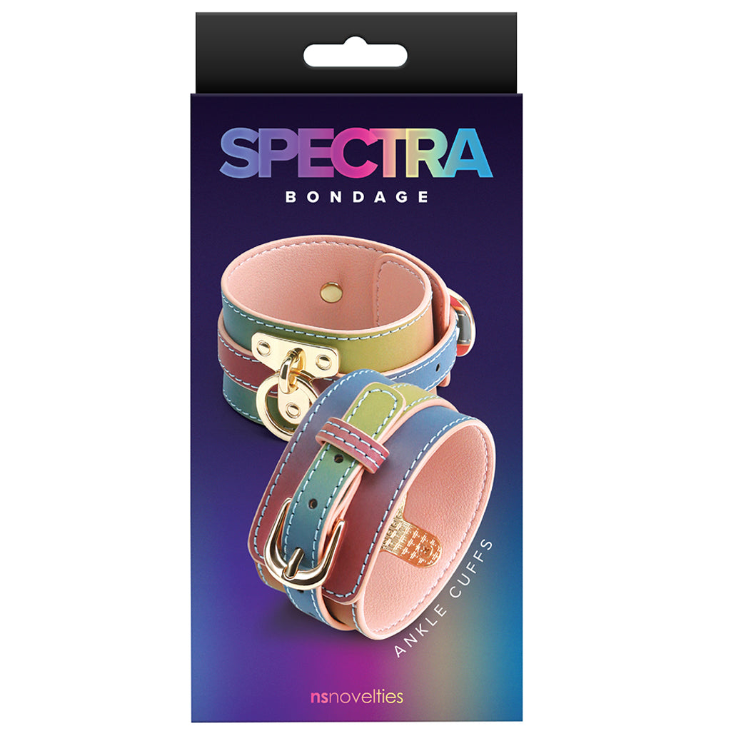 Spectra Bondage Ankle Cuffs in Rainbow Bondage and Fetish > Wrist and Ankle Cuffs - Tophatter Daily Deals