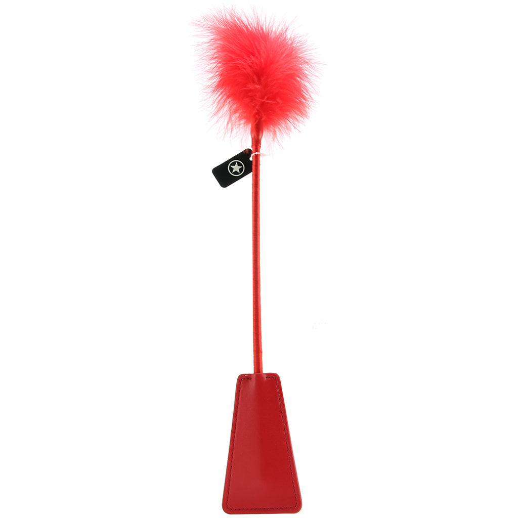 Ouch! Feather Crop in Red - Tophatter's Adult Products Bondage and Fetish > Tools & Accessories - Tophatter Daily Deals