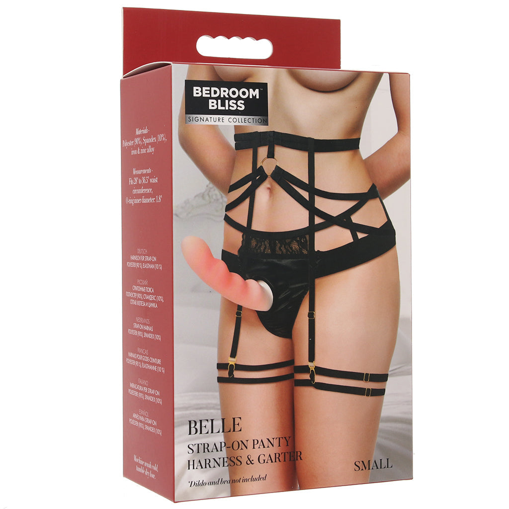 Bedroom Bliss Belle Panty Harness & Garter in Small - Tophatter's Adult Sex Toys Online Dildo Sex Toys > Strap-On and Harnesses - Tophatter Daily Deals