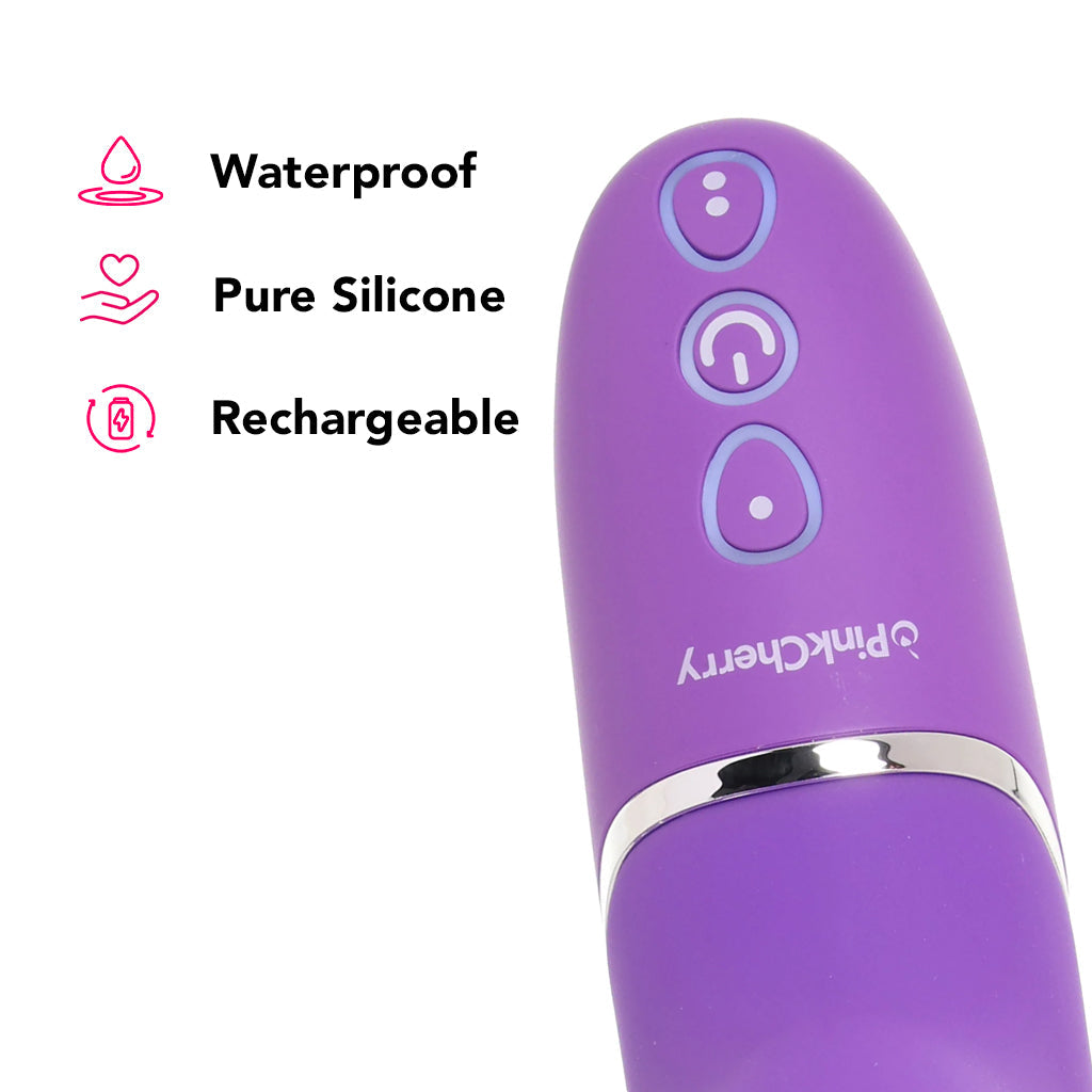 PinkCherry Triple Rabbit Vibe in Purple Vibrators > Rabbit Vibrators - Tophatter Daily Deals