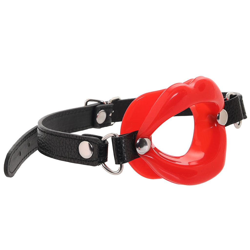 Master Series Juicy Lips Open Mouth Gag in Red Bondage and Fetish > Ball Gags & Mouth Restraints - Tophatter Daily Deals