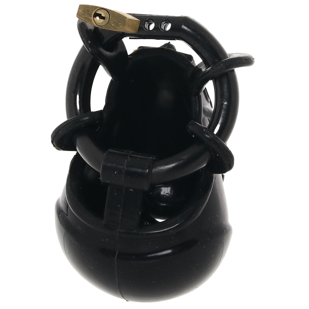 Blueline Full Restraint Silicone Chastity Device in Black Bondage and Fetish > Cock and Ball Devices - Tophatter Daily Deals