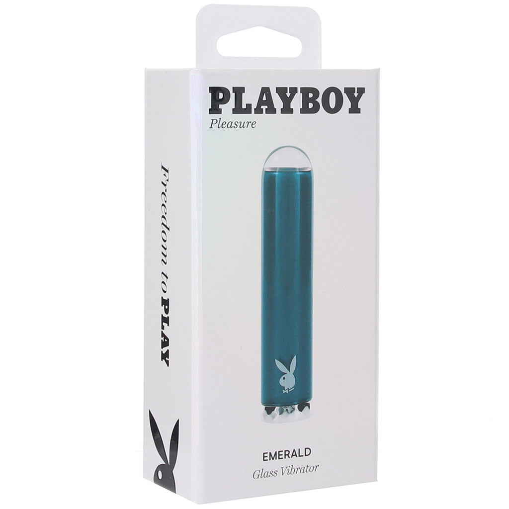 Playboy Emerald Glass Vibe Vibrators > Bullet and Egg Vibrators - Tophatter Daily Deals