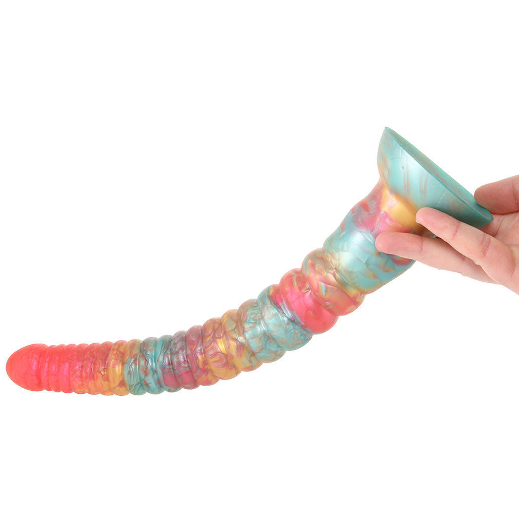 Colours Stacked 12 Inch Dildo in Red/Gold - Tophatter's Adult Sex Toys Online Dildo Sex Toys > Non-Phallic Dildos - Tophatter Daily Deals