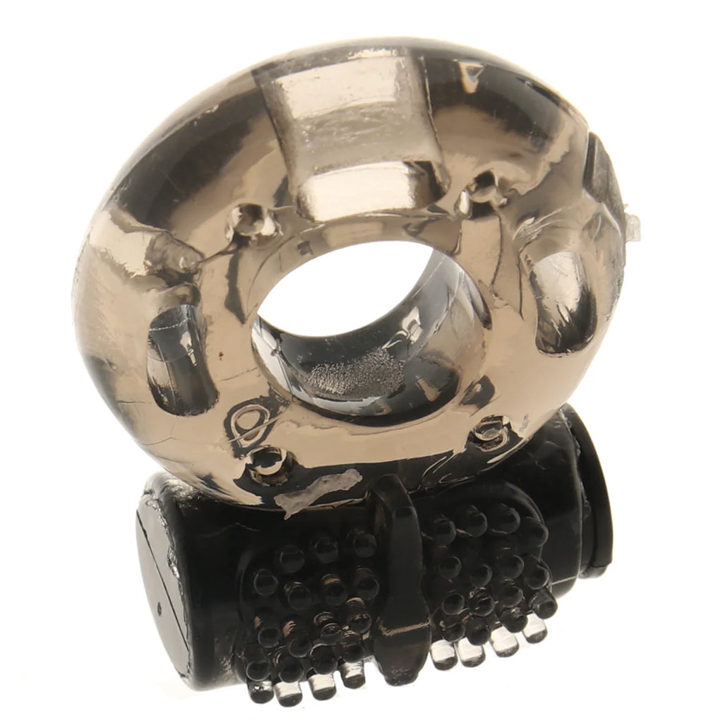 PinkCherry Vibrating Cock Ring in Smoke Cock Rings - Tophatter Daily Deals