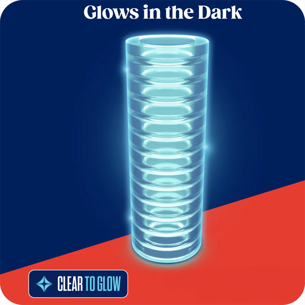 Rize Ribz Self Lubricating Stroker in Glow in the Dark - Tophatter's Adult Products Male Masturbators > Pocket Strokers - Tophatter Daily Deals